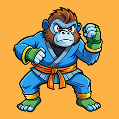 Obraz premium karate gorilla in kimono