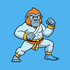 karate gorilla in kimono