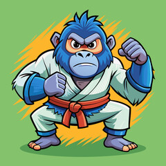 Obraz premium karate gorilla in kimono