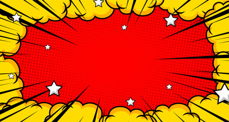 Comic style background. Design element for poster, card, banner, comic book, flyer.