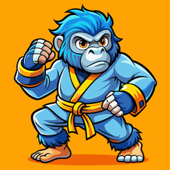 karate gorilla in kimono