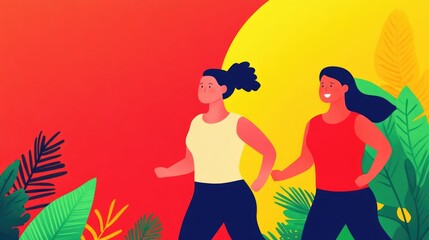 Healthy Habits Campaign with Daily Health Tips and Flat Design Promoting Wellness Self Care Fitness and Balanced Lifestyle