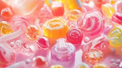 sweet jelly candy. sweet mix of sweet jelly