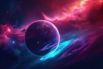 Obraz premium Large, bright orange sun against textured, warm-toned sky. Vertical image.. Beautiful simple AI generated image in 4K, unique.