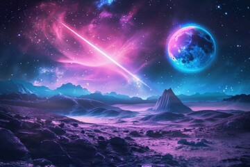 A delicate pastel-colored bubble floating in the sky. Beautiful simple AI generated image in 4K, unique.