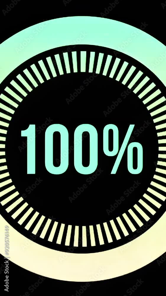 Poster set of circular sector percentage diagram from 0 to 100 readiness. round progress indicator of uploa