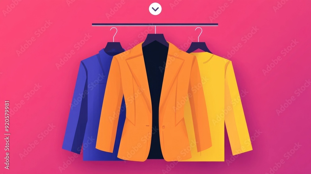 Poster fashionable retail experience with streamlined user friendly navigation and visually appealing flat 
