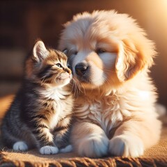 Obraz premium dog and cat 003