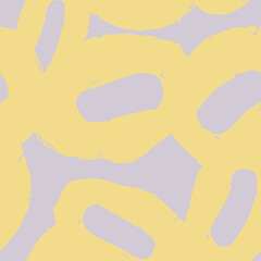 Gray abstract print, seamless pattern, background with different yellow shapes. Vector illustration