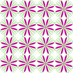 seamless pattern with pink flowers