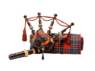 a bagpipes on a blanket