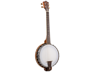a banjo with a white cover