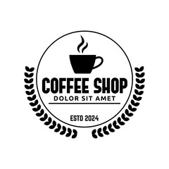 Coffee logo vector icon illustration hipster retro vintage
