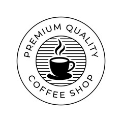 Coffee logo vector icon illustration hipster retro vintage