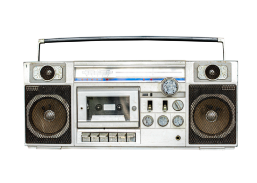 Boombox png collage element, transparent background