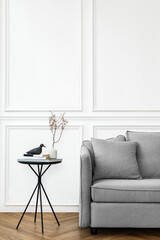 Minimal sofa png mockup living concept