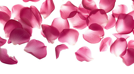 Beautiful Flower Petals on Transparent Background for Pattern Design

