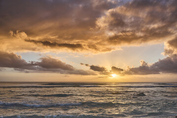 Beautiful sunset over the ocean