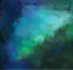 Beautiful abstract painting background texture with dark slate gray, medium aqua marine and blue chill colors and space for text or image