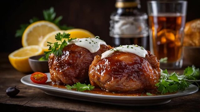 Berliner Eisbein pork knuckle, traditional food, Germany