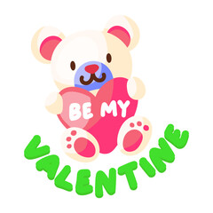 Fototapeta premium Modern design sticker of teddy bear