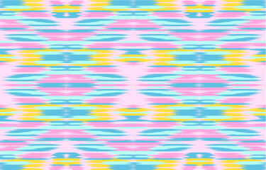 Design Textile ikat wave abstract geometric ikat, design ikat vector for background, wallpaper, carpet, wrapping, fabric, textile fashion wearing.