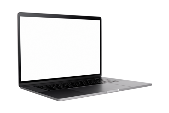 Laptop black screen mockup png digital device