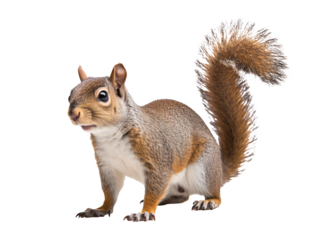 a squirrel with a fluffy tail