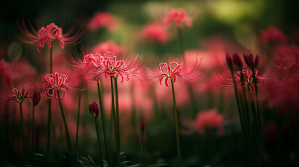 山の中の彼岸花