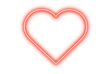 Line circle glowing sign red
