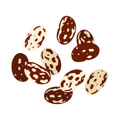 ウズラ豆。フラットなベクターイラスト。
Pinto beans. Flat vector illustration.