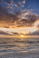 Beautiful sunset over the ocean