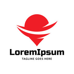 Compass Global Globe Earth Adventure GPS navigation logo design. Vector Illustration