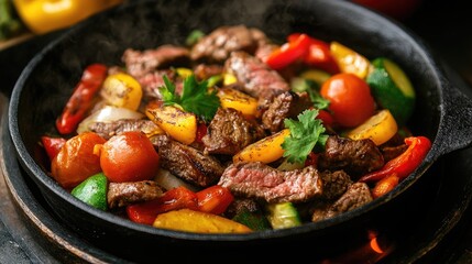 beef and vegetables, Mexican food