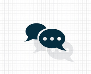 Fototapeta premium Vector icon of dark color on light checkered background