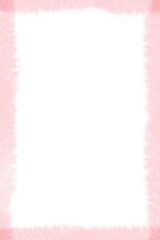 Rectangle pink brush stroke frame design element