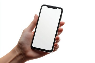 Blank Smartphone Mockup on Hand created with Generative AI