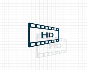 Fototapeta premium Vector icon of dark color on light checkered background