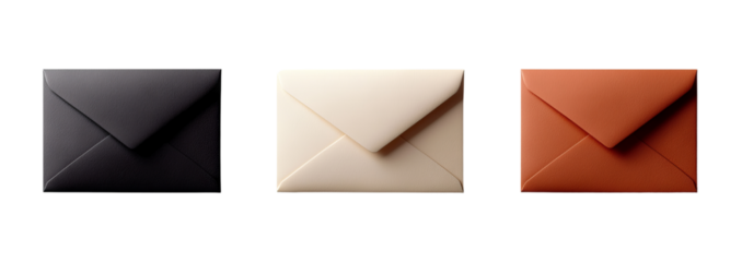 Blank Envelope isolated on transparent background
