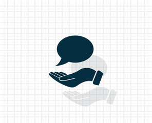 Vector icon of dark color on light checkered background