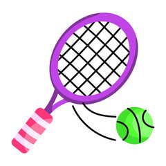 A perfect design sticker of long tennis 

