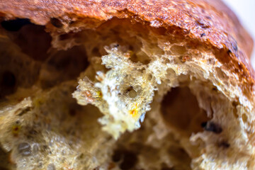 close up of a slice of bread