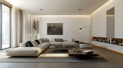 A Modern Bedroom with Built-in Storage

