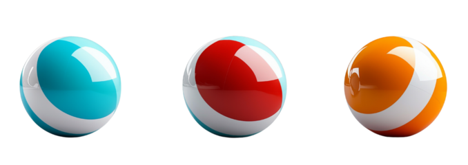 Beach ball isolated on transparent background