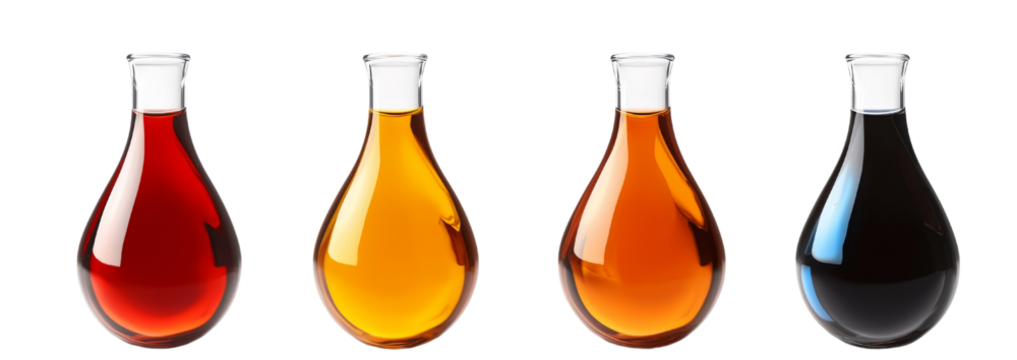 Macro shot of water droplets isolated on transparent background