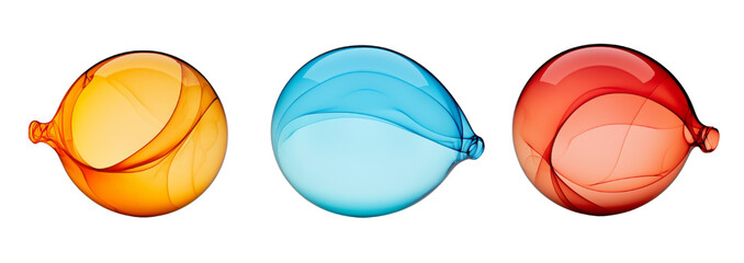 Fototapeta premium Bubble geometric shape isolated on transparent background