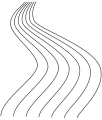 slippery road sign, abstract wavy, waving, billowy and undulating lines, curvy, squiggle parallel stripes, pulse warp effect element