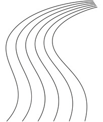 slippery road sign, abstract wavy, waving, billowy and undulating lines, curvy, squiggle parallel stripes, pulse warp effect element