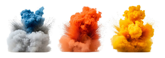 Fototapeta premium Large explosion isolated on transparent background