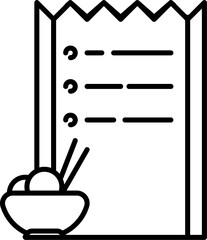Order receipt icon outline vector illustration